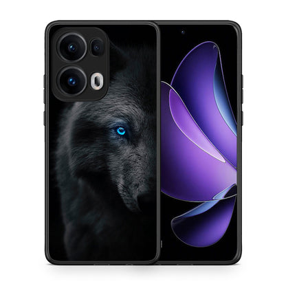 Θήκη Oppo Reno13 Pro Dark Wolf από τη Smartfits με σχέδιο στο πίσω μέρος και μαύρο περίβλημα | Oppo Reno13 Pro Dark Wolf case with colorful back and black bezels