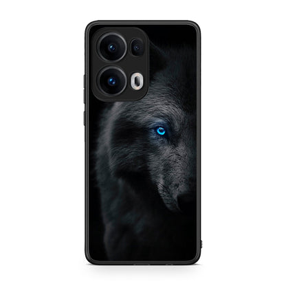 Oppo Reno13 Pro Dark Wolf θήκη από τη Smartfits με σχέδιο στο πίσω μέρος και μαύρο περίβλημα | Smartphone case with colorful back and black bezels by Smartfits