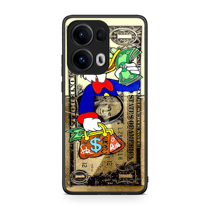 Oppo Reno13 Pro Duck Money Θήκη από τη Smartfits με σχέδιο στο πίσω μέρος και μαύρο περίβλημα | Smartphone case with colorful back and black bezels by Smartfits