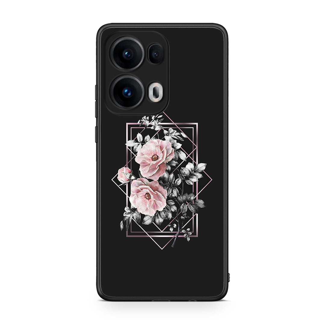 4 - Oppo Reno13 Pro Frame Flower case, cover, bumper