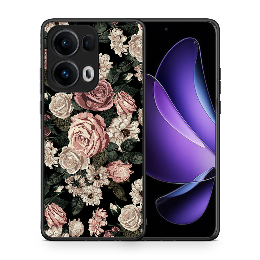 Θήκη Oppo Reno13 Pro Wild Roses Flower από τη Smartfits με σχέδιο στο πίσω μέρος και μαύρο περίβλημα | Oppo Reno13 Pro Wild Roses Flower case with colorful back and black bezels