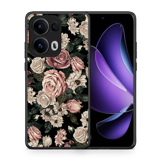 Θήκη Oppo Reno13 Pro Wild Roses Flower από τη Smartfits με σχέδιο στο πίσω μέρος και μαύρο περίβλημα | Oppo Reno13 Pro Wild Roses Flower case with colorful back and black bezels