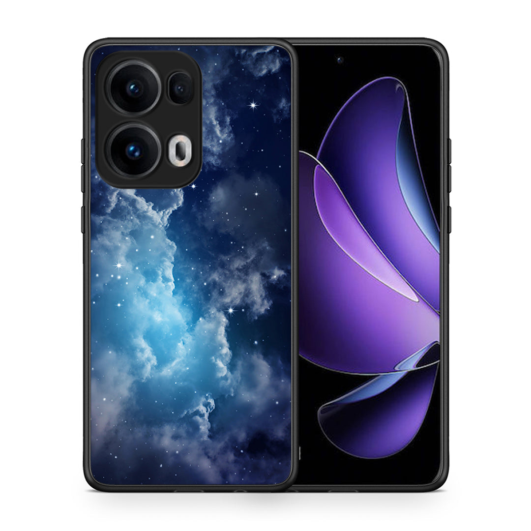 Θήκη Oppo Reno13 Pro Blue Sky Galaxy από τη Smartfits με σχέδιο στο πίσω μέρος και μαύρο περίβλημα | Oppo Reno13 Pro Blue Sky Galaxy case with colorful back and black bezels