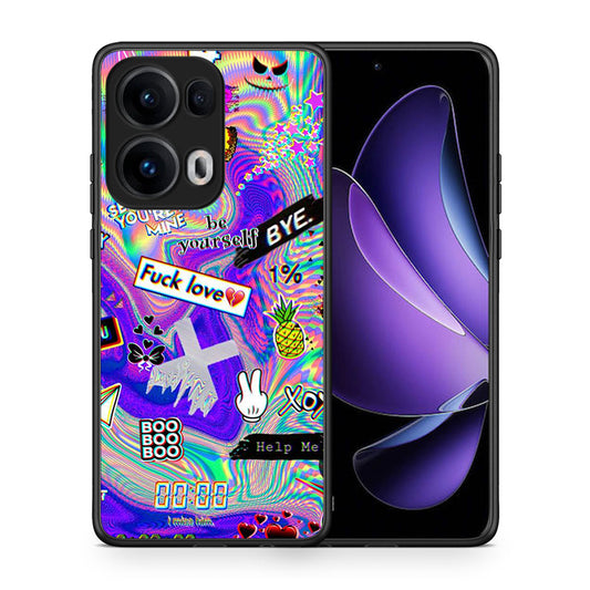 Θήκη Oppo Reno13 Pro Game Over από τη Smartfits με σχέδιο στο πίσω μέρος και μαύρο περίβλημα | Oppo Reno13 Pro Game Over case with colorful back and black bezels