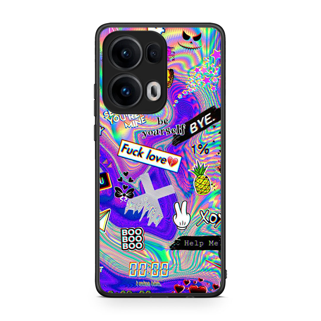Oppo Reno13 Pro Game Over θήκη από τη Smartfits με σχέδιο στο πίσω μέρος και μαύρο περίβλημα | Smartphone case with colorful back and black bezels by Smartfits