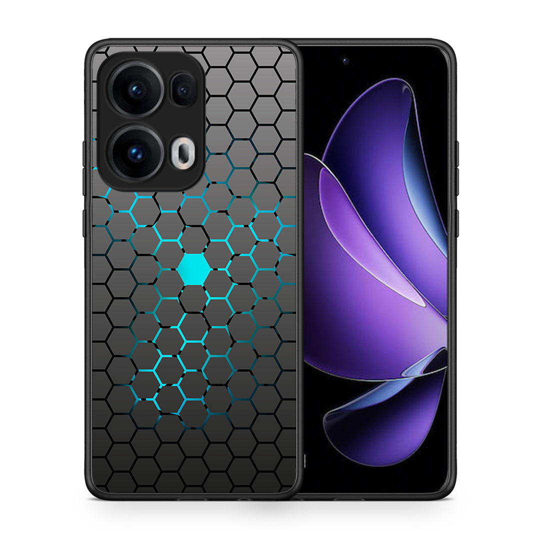 Θήκη Oppo Reno13 Pro Hexagonal Geometric από τη Smartfits με σχέδιο στο πίσω μέρος και μαύρο περίβλημα | Oppo Reno13 Pro Hexagonal Geometric case with colorful back and black bezels