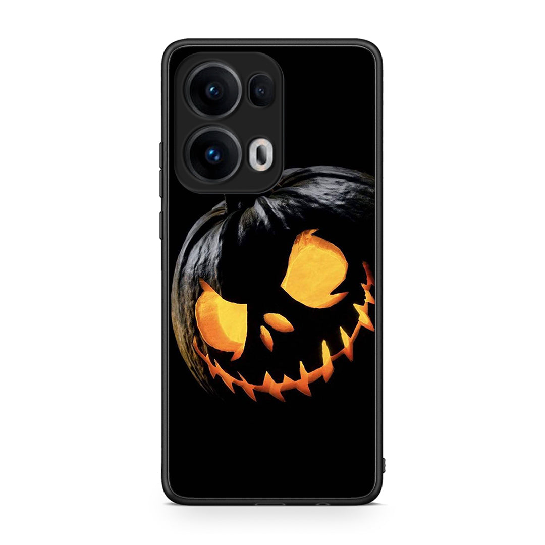 Oppo Reno13 Pro Halloween Scary Pumpkin Θήκη από τη Smartfits με σχέδιο στο πίσω μέρος και μαύρο περίβλημα | Smartphone case with colorful back and black bezels by Smartfits