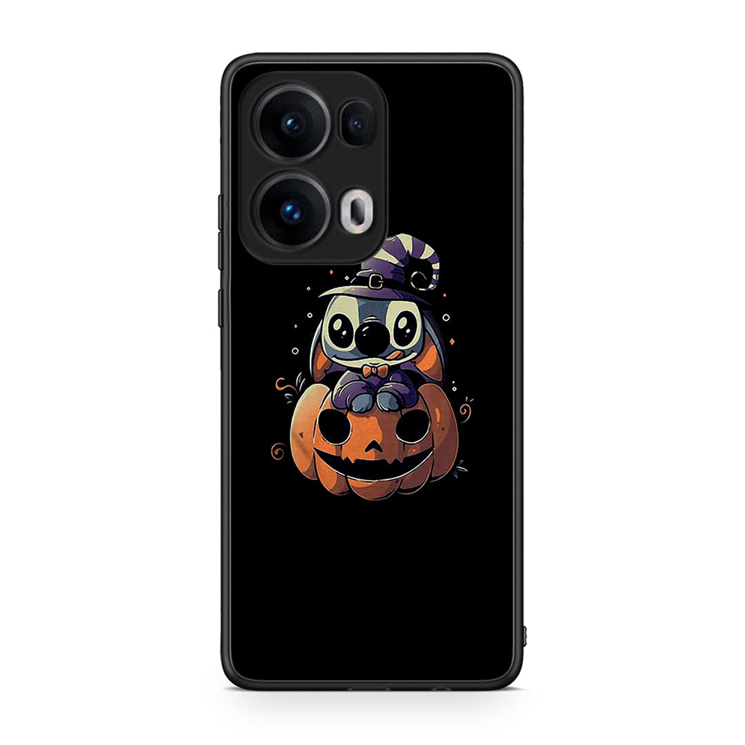 Oppo Reno13 Pro Halloween Stitch θήκη από τη Smartfits με σχέδιο στο πίσω μέρος και μαύρο περίβλημα | Smartphone case with colorful back and black bezels by Smartfits
