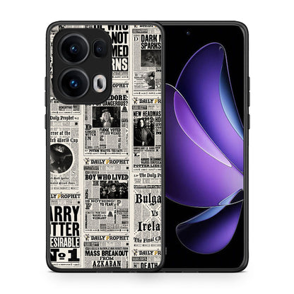 Θήκη Oppo Reno13 Pro Harry Paper από τη Smartfits με σχέδιο στο πίσω μέρος και μαύρο περίβλημα | Oppo Reno13 Pro Harry Paper case with colorful back and black bezels