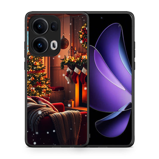 Θήκη Oppo Reno13 Pro Home For Christmas από τη Smartfits με σχέδιο στο πίσω μέρος και μαύρο περίβλημα | Oppo Reno13 Pro Home For Christmas case with colorful back and black bezels