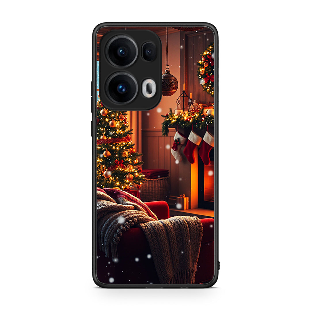 Oppo Reno13 Pro Home For Christmas θήκη από τη Smartfits με σχέδιο στο πίσω μέρος και μαύρο περίβλημα | Smartphone case with colorful back and black bezels by Smartfits