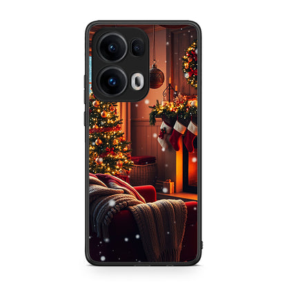 Oppo Reno13 Pro Home For Christmas θήκη από τη Smartfits με σχέδιο στο πίσω μέρος και μαύρο περίβλημα | Smartphone case with colorful back and black bezels by Smartfits