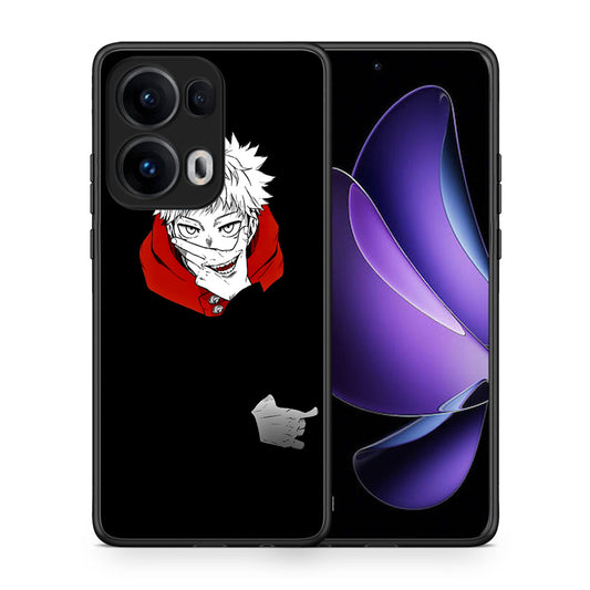 Θήκη Oppo Reno13 Pro Itadori Anime από τη Smartfits με σχέδιο στο πίσω μέρος και μαύρο περίβλημα | Oppo Reno13 Pro Itadori Anime case with colorful back and black bezels