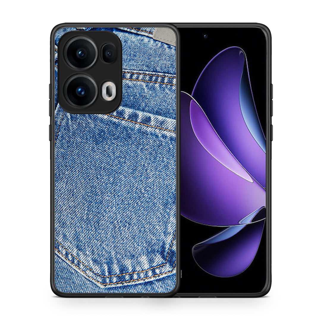 Θήκη Oppo Reno13 Pro Jeans Pocket από τη Smartfits με σχέδιο στο πίσω μέρος και μαύρο περίβλημα | Oppo Reno13 Pro Jeans Pocket case with colorful back and black bezels