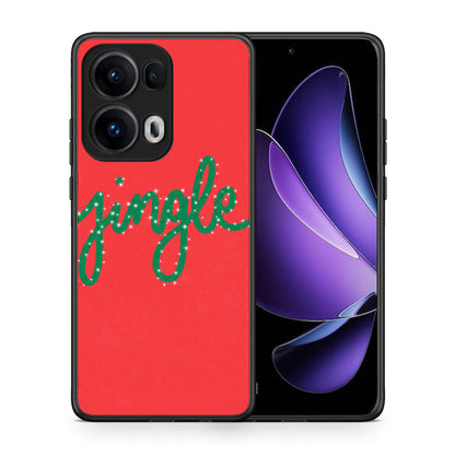 Θήκη Oppo Reno13 Pro Jingle Xmas από τη Smartfits με σχέδιο στο πίσω μέρος και μαύρο περίβλημα | Oppo Reno13 Pro Jingle Xmas case with colorful back and black bezels
