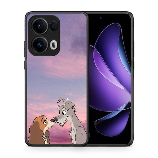 Θήκη Oppo Reno13 Pro Lady And Tramp από τη Smartfits με σχέδιο στο πίσω μέρος και μαύρο περίβλημα | Oppo Reno13 Pro Lady And Tramp case with colorful back and black bezels