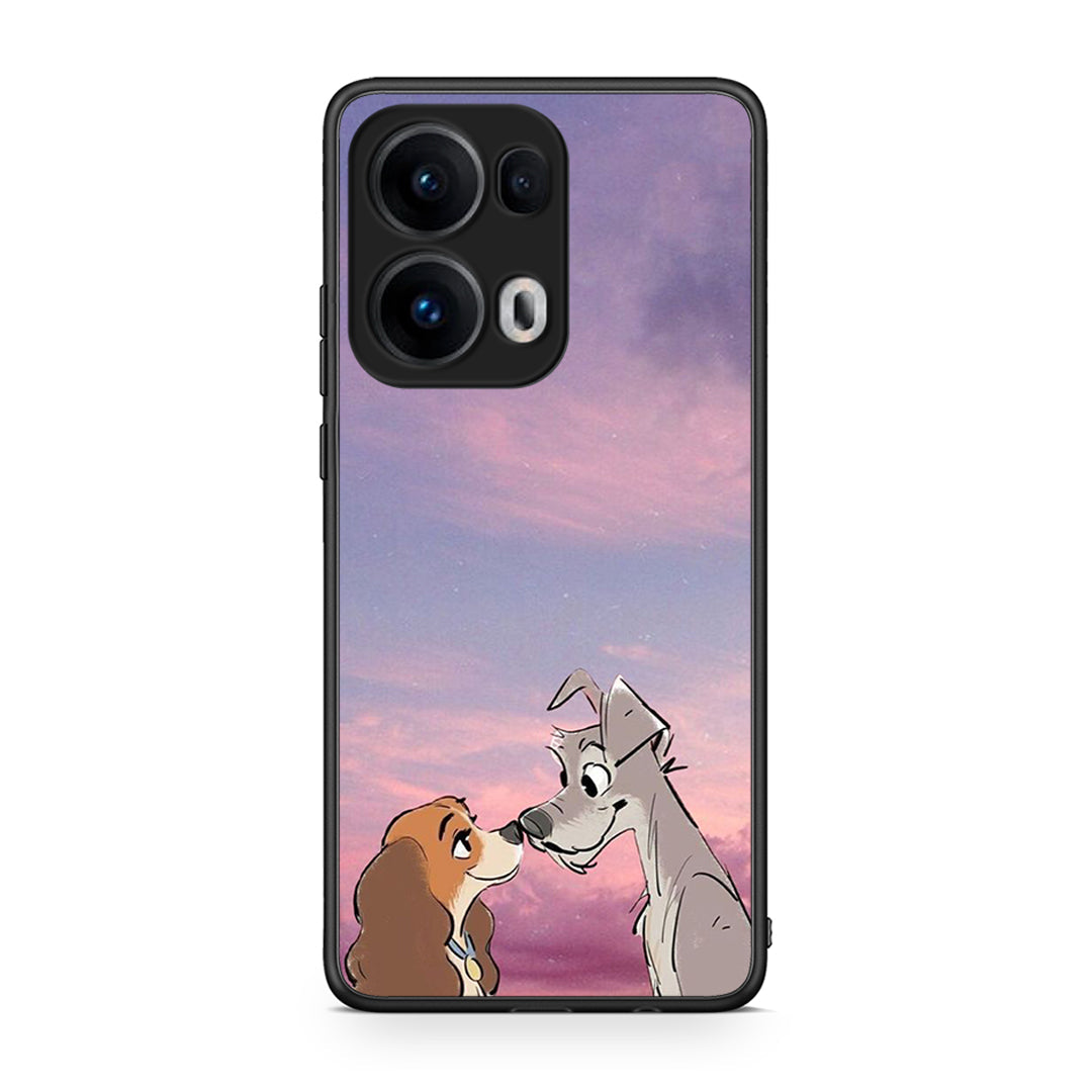 Oppo Reno13 Pro Lady And Tramp θήκη από τη Smartfits με σχέδιο στο πίσω μέρος και μαύρο περίβλημα | Smartphone case with colorful back and black bezels by Smartfits