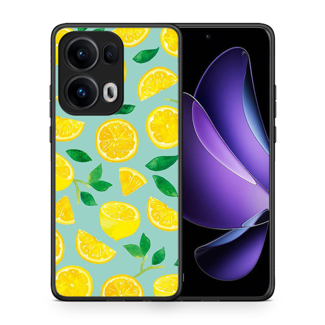 Θήκη Oppo Reno13 Pro Lemons από τη Smartfits με σχέδιο στο πίσω μέρος και μαύρο περίβλημα | Oppo Reno13 Pro Lemons case with colorful back and black bezels