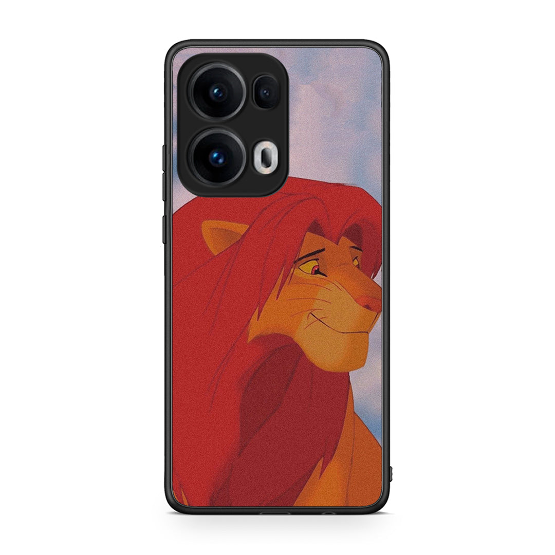 Oppo Reno13 Pro Lion Love 1 Θήκη Αγίου Βαλεντίνου από τη Smartfits με σχέδιο στο πίσω μέρος και μαύρο περίβλημα | Smartphone case with colorful back and black bezels by Smartfits