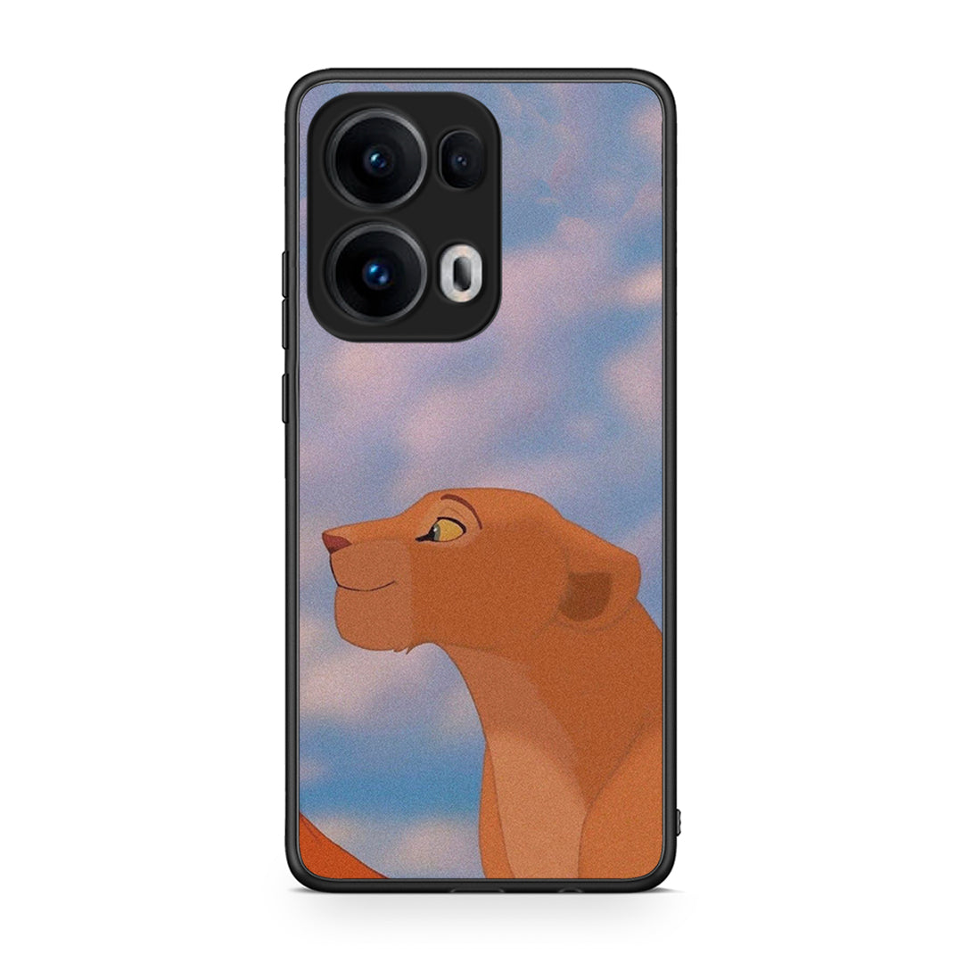 Oppo Reno13 Pro Lion Love 2 Θήκη Αγίου Βαλεντίνου από τη Smartfits με σχέδιο στο πίσω μέρος και μαύρο περίβλημα | Smartphone case with colorful back and black bezels by Smartfits