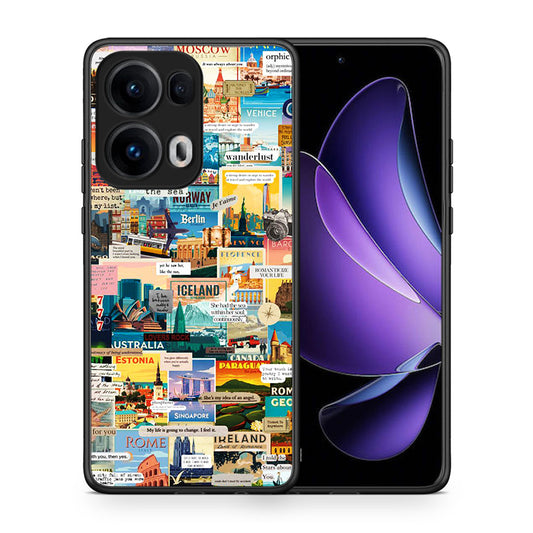 Θήκη Oppo Reno13 Pro Live To Travel από τη Smartfits με σχέδιο στο πίσω μέρος και μαύρο περίβλημα | Oppo Reno13 Pro Live To Travel case with colorful back and black bezels