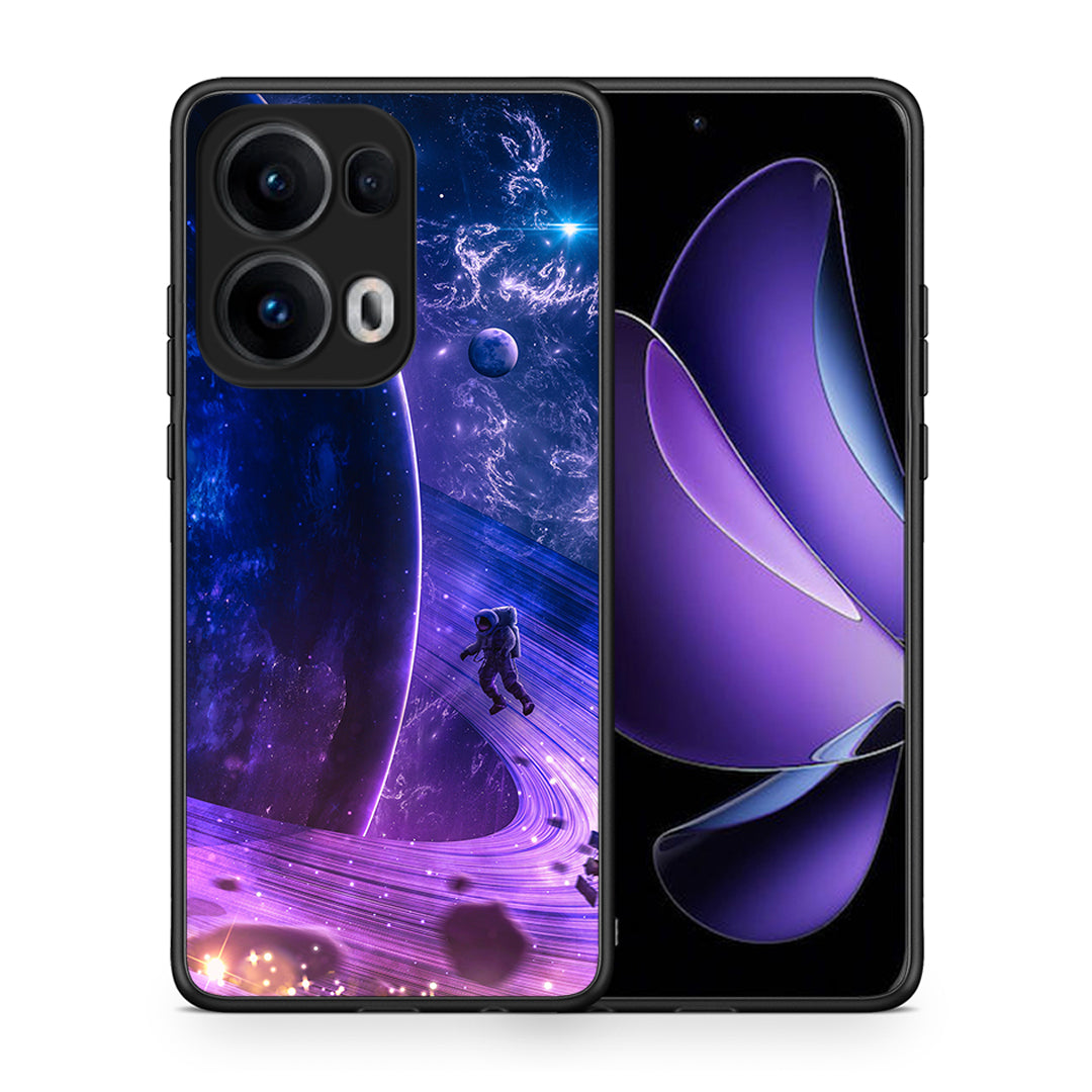 Θήκη Oppo Reno13 Pro Lost Astronaut από τη Smartfits με σχέδιο στο πίσω μέρος και μαύρο περίβλημα | Oppo Reno13 Pro Lost Astronaut case with colorful back and black bezels