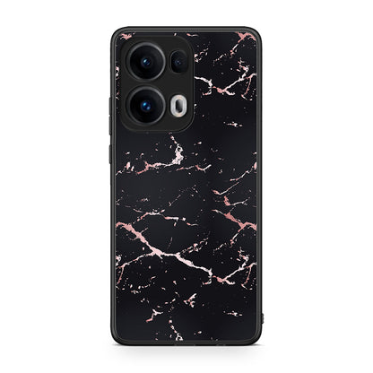 4 - Oppo Reno13 Pro Black Rosegold Marble case, cover, bumper