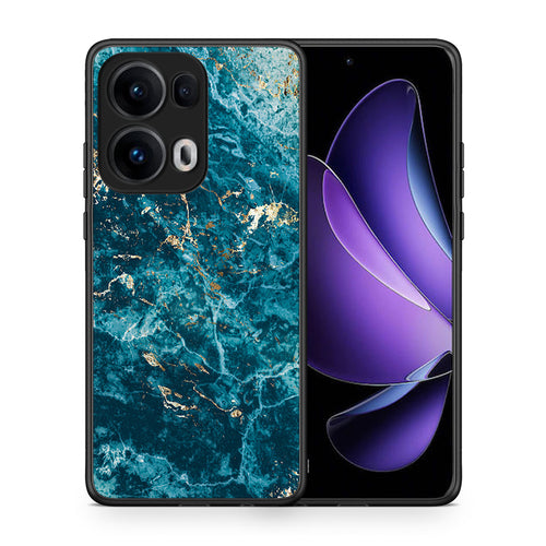 Θήκη Oppo Reno13 Pro Marble Blue από τη Smartfits με σχέδιο στο πίσω μέρος και μαύρο περίβλημα | Oppo Reno13 Pro Marble Blue case with colorful back and black bezels