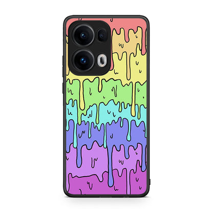 Oppo Reno13 Pro Melting Rainbow θήκη από τη Smartfits με σχέδιο στο πίσω μέρος και μαύρο περίβλημα | Smartphone case with colorful back and black bezels by Smartfits