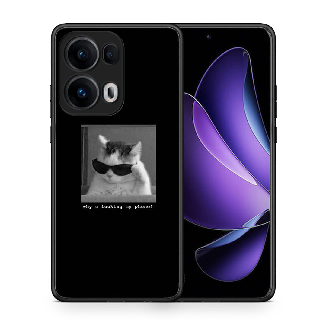Θήκη Oppo Reno13 Pro Meme Cat από τη Smartfits με σχέδιο στο πίσω μέρος και μαύρο περίβλημα | Oppo Reno13 Pro Meme Cat case with colorful back and black bezels