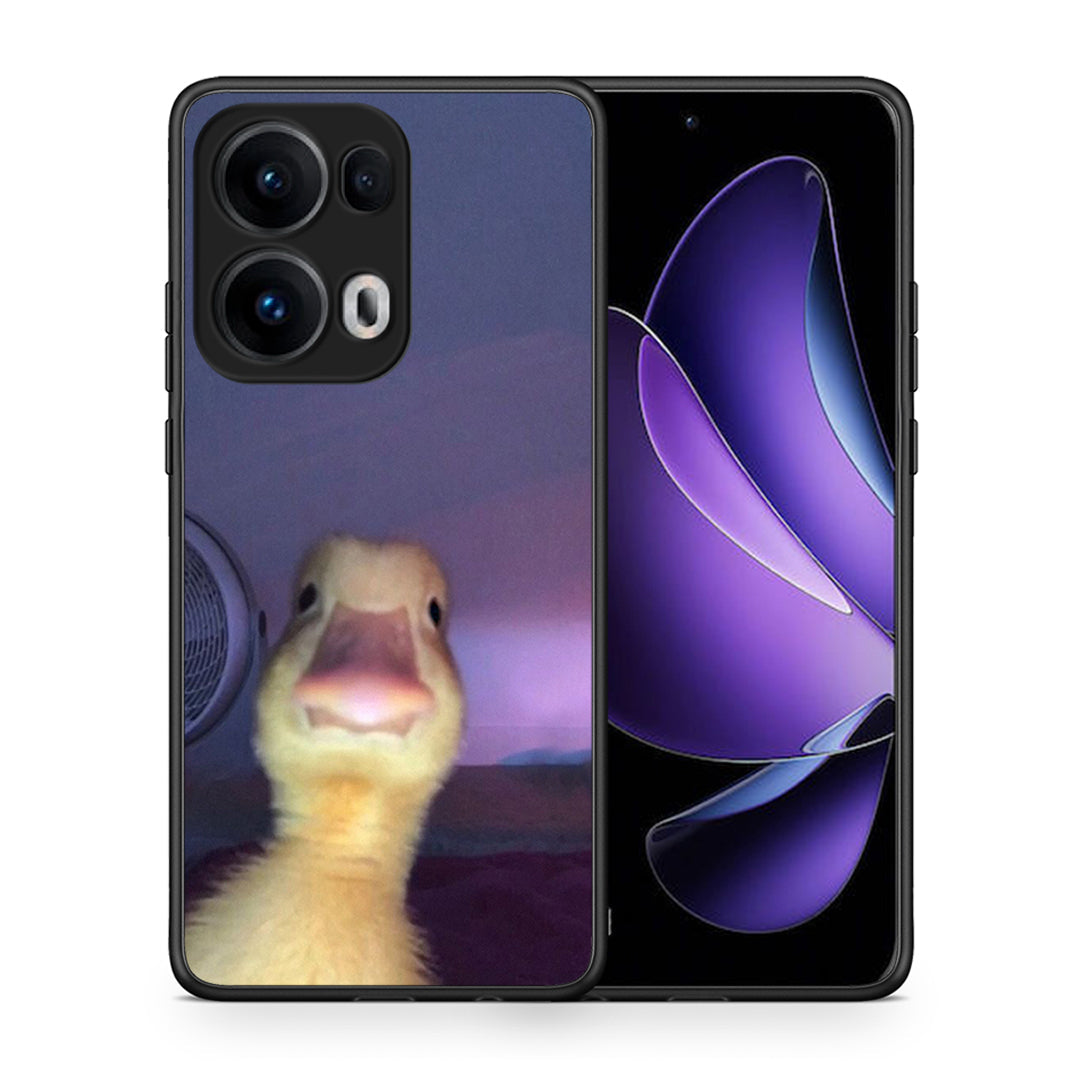 Θήκη Oppo Reno13 Pro Meme Duck από τη Smartfits με σχέδιο στο πίσω μέρος και μαύρο περίβλημα | Oppo Reno13 Pro Meme Duck case with colorful back and black bezels