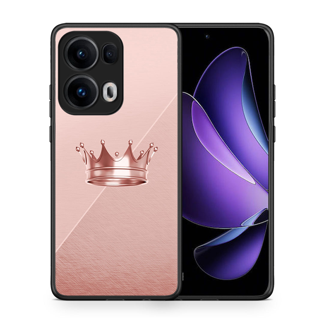 Θήκη Oppo Reno13 Pro Crown Minimal από τη Smartfits με σχέδιο στο πίσω μέρος και μαύρο περίβλημα | Oppo Reno13 Pro Crown Minimal case with colorful back and black bezels