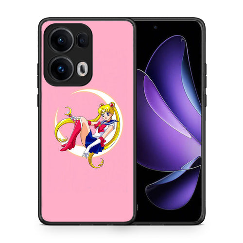 Θήκη Oppo Reno13 Pro Moon Girl από τη Smartfits με σχέδιο στο πίσω μέρος και μαύρο περίβλημα | Oppo Reno13 Pro Moon Girl case with colorful back and black bezels