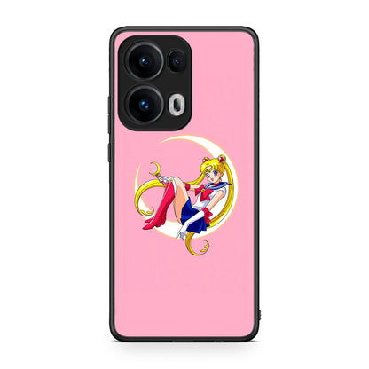 Oppo Reno13 Pro Moon Girl θήκη από τη Smartfits με σχέδιο στο πίσω μέρος και μαύρο περίβλημα | Smartphone case with colorful back and black bezels by Smartfits
