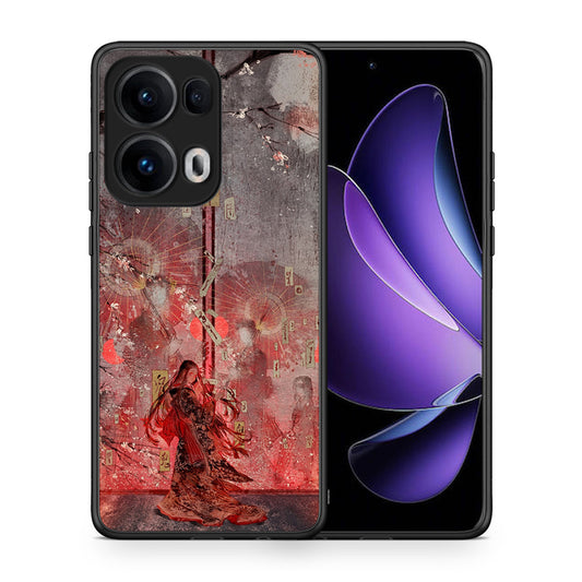 Θήκη Oppo Reno13 Pro Nezuko Kamado από τη Smartfits με σχέδιο στο πίσω μέρος και μαύρο περίβλημα | Oppo Reno13 Pro Nezuko Kamado case with colorful back and black bezels
