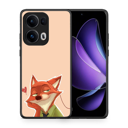 Θήκη Oppo Reno13 Pro Nick Wilde And Judy Hopps Love 1 από τη Smartfits με σχέδιο στο πίσω μέρος και μαύρο περίβλημα | Oppo Reno13 Pro Nick Wilde And Judy Hopps Love 1 case with colorful back and black bezels