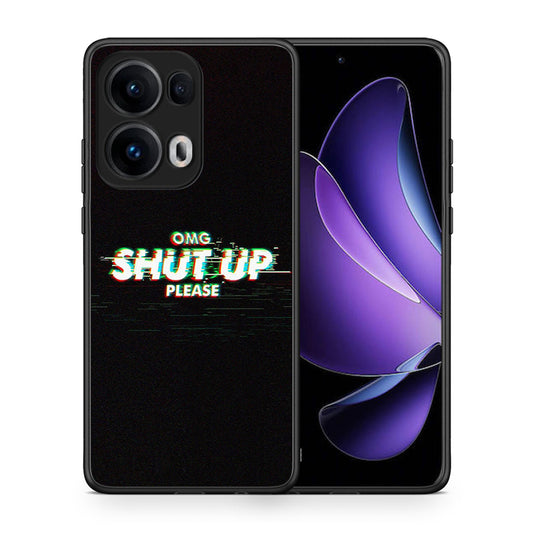 Θήκη Oppo Reno13 Pro OMG ShutUp από τη Smartfits με σχέδιο στο πίσω μέρος και μαύρο περίβλημα | Oppo Reno13 Pro OMG ShutUp case with colorful back and black bezels