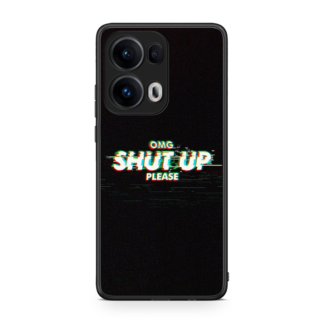 Oppo Reno13 Pro OMG ShutUp θήκη από τη Smartfits με σχέδιο στο πίσω μέρος και μαύρο περίβλημα | Smartphone case with colorful back and black bezels by Smartfits