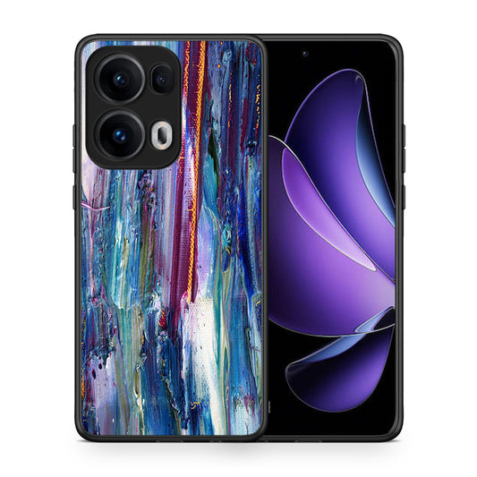 Θήκη Oppo Reno13 Pro Winter Paint από τη Smartfits με σχέδιο στο πίσω μέρος και μαύρο περίβλημα | Oppo Reno13 Pro Winter Paint case with colorful back and black bezels