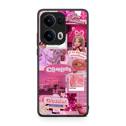 Oppo Reno13 Pro Pink Love Θήκη Αγίου Βαλεντίνου από τη Smartfits με σχέδιο στο πίσω μέρος και μαύρο περίβλημα | Smartphone case with colorful back and black bezels by Smartfits