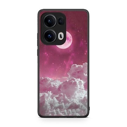 Oppo Reno13 Pro Pink Moon Θήκη από τη Smartfits με σχέδιο στο πίσω μέρος και μαύρο περίβλημα | Smartphone case with colorful back and black bezels by Smartfits