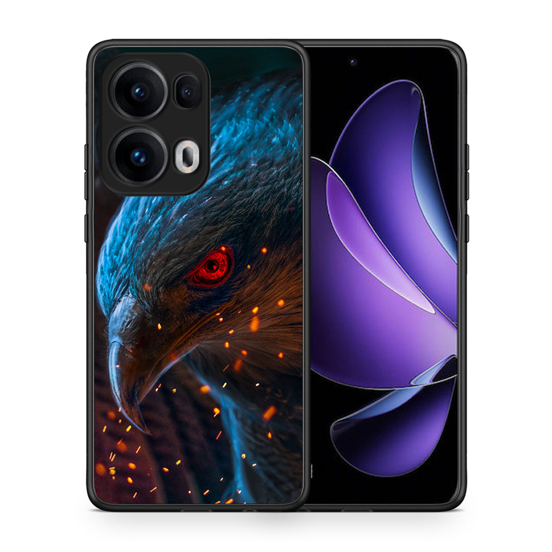 Θήκη Oppo Reno13 Pro Eagle PopArt από τη Smartfits με σχέδιο στο πίσω μέρος και μαύρο περίβλημα | Oppo Reno13 Pro Eagle PopArt case with colorful back and black bezels