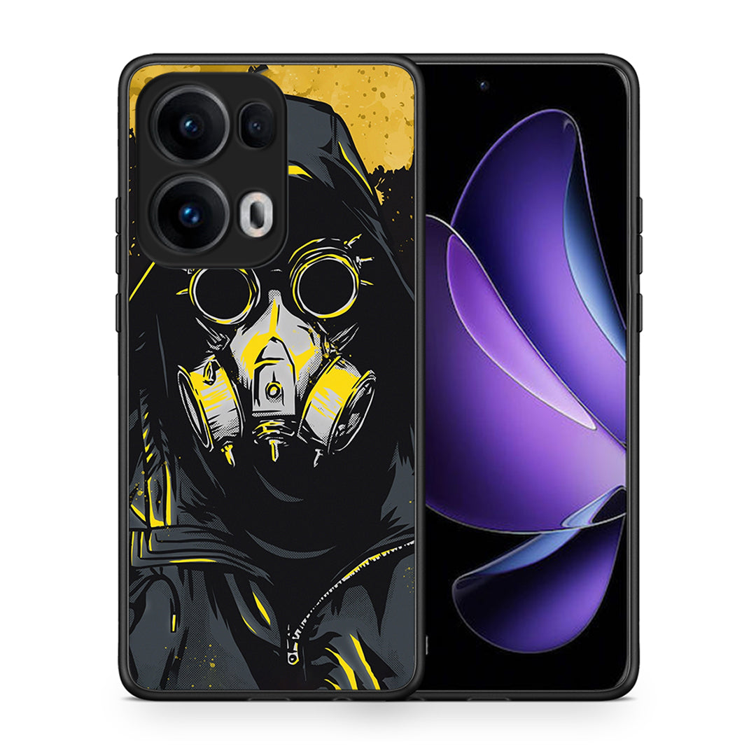 Θήκη Oppo Reno13 Pro Mask PopArt από τη Smartfits με σχέδιο στο πίσω μέρος και μαύρο περίβλημα | Oppo Reno13 Pro Mask PopArt case with colorful back and black bezels