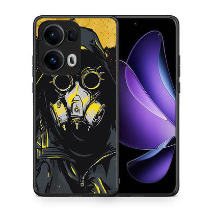 Θήκη Oppo Reno13 Pro Mask PopArt από τη Smartfits με σχέδιο στο πίσω μέρος και μαύρο περίβλημα | Oppo Reno13 Pro Mask PopArt case with colorful back and black bezels
