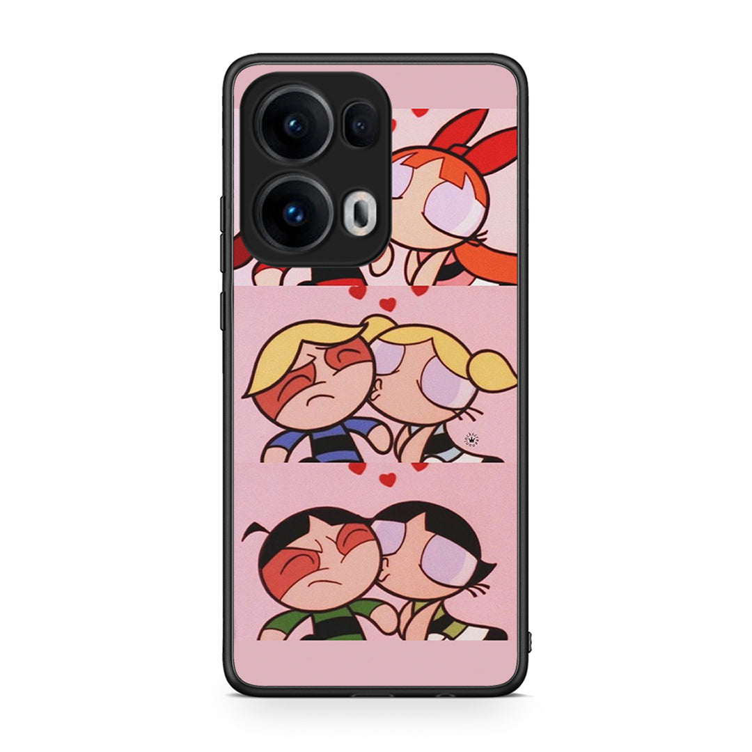 Oppo Reno13 Pro Puff Love Θήκη Αγίου Βαλεντίνου από τη Smartfits με σχέδιο στο πίσω μέρος και μαύρο περίβλημα | Smartphone case with colorful back and black bezels by Smartfits