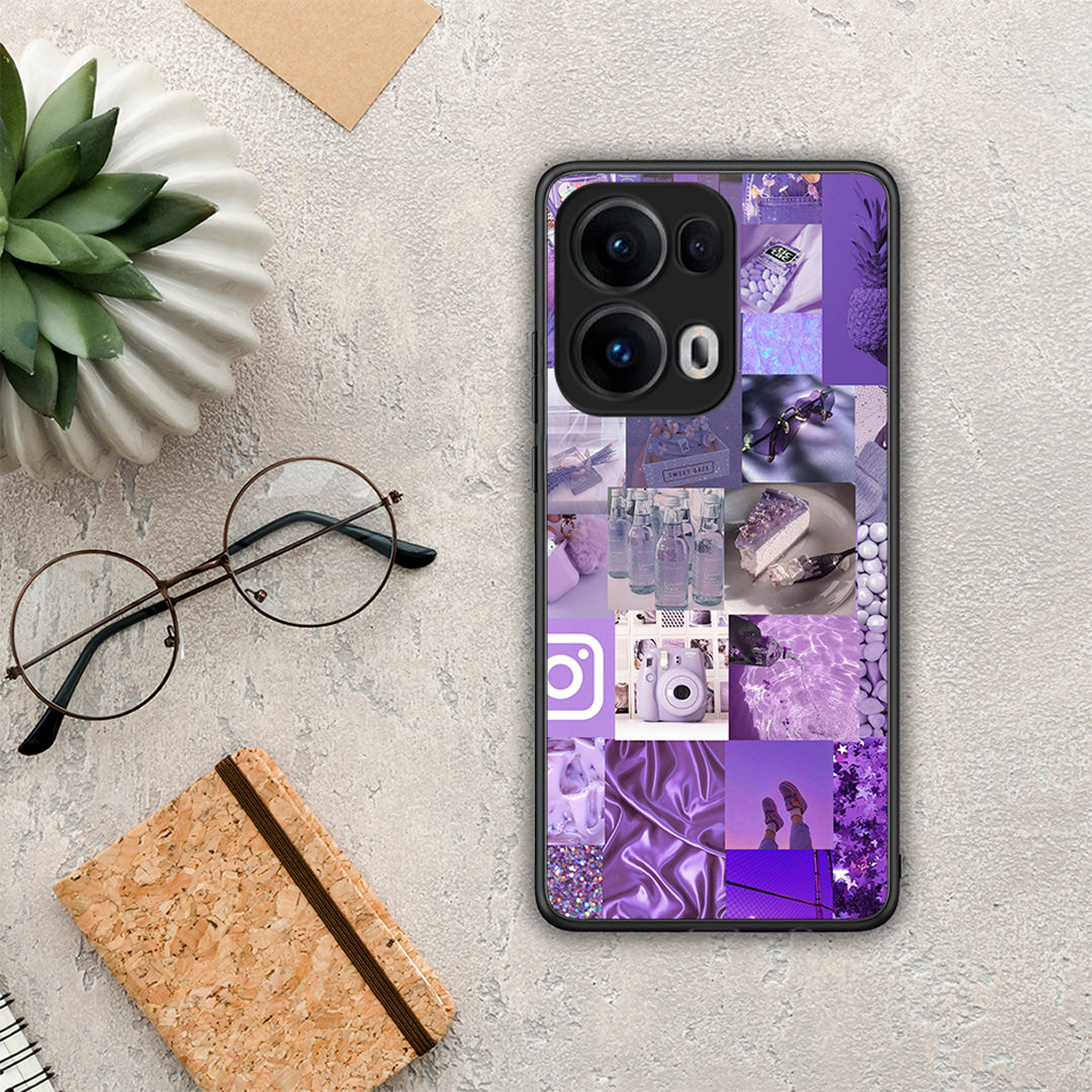 Purple Aesthetic Collage - Oppo Reno13 Pro θήκη