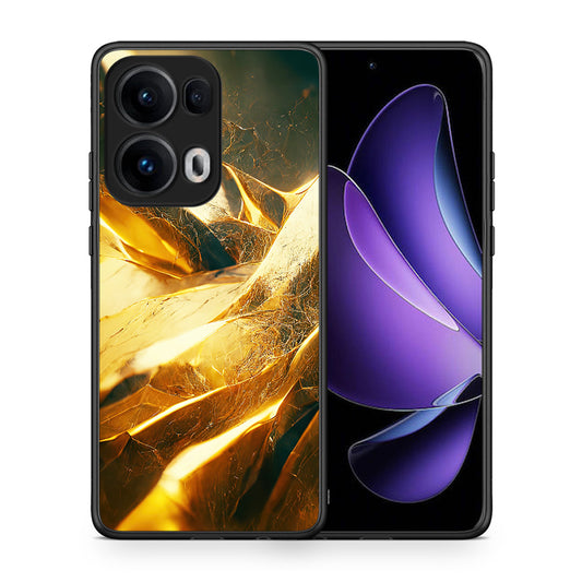 Θήκη Oppo Reno13 Pro Real Gold από τη Smartfits με σχέδιο στο πίσω μέρος και μαύρο περίβλημα | Oppo Reno13 Pro Real Gold case with colorful back and black bezels