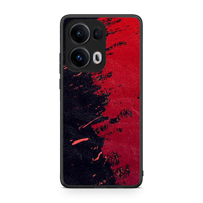 Oppo Reno13 Pro Red Paint Θήκη Αγίου Βαλεντίνου από τη Smartfits με σχέδιο στο πίσω μέρος και μαύρο περίβλημα | Smartphone case with colorful back and black bezels by Smartfits