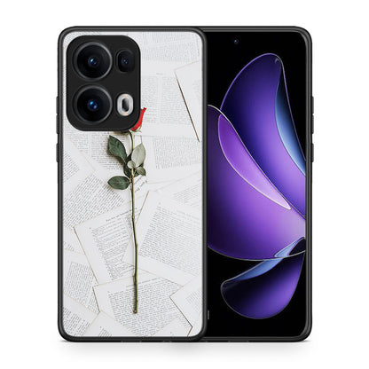 Θήκη Oppo Reno13 Pro Red Rose από τη Smartfits με σχέδιο στο πίσω μέρος και μαύρο περίβλημα | Oppo Reno13 Pro Red Rose case with colorful back and black bezels