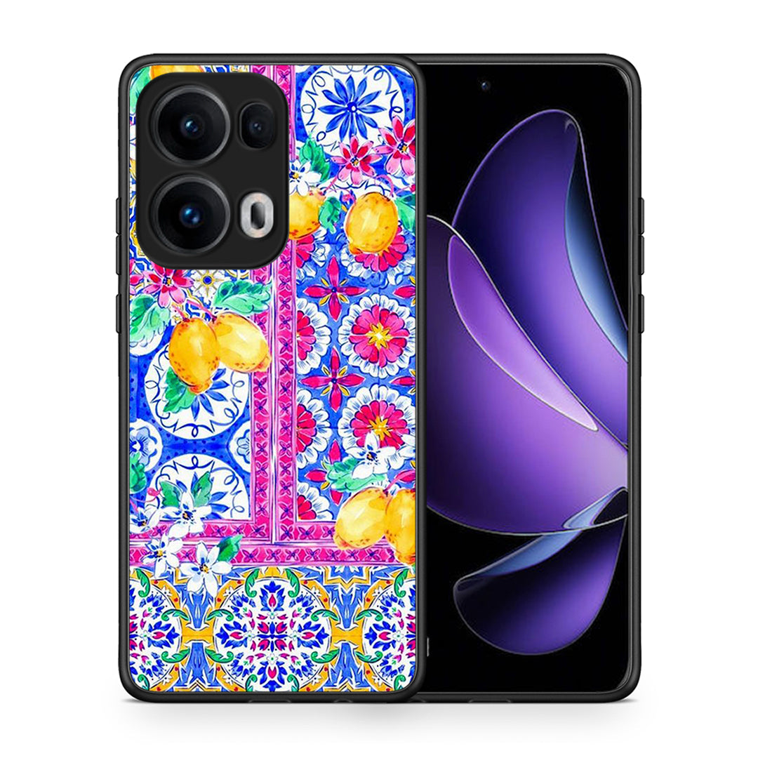Θήκη Oppo Reno13 Pro Retro Spring από τη Smartfits με σχέδιο στο πίσω μέρος και μαύρο περίβλημα | Oppo Reno13 Pro Retro Spring case with colorful back and black bezels
